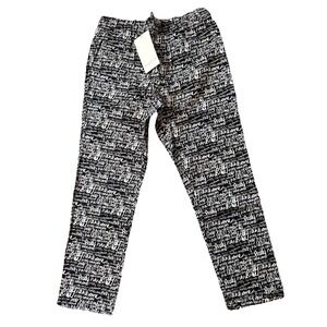 WILDFANG Drawstring Pants M Black White Script Pretty Handsome Grunge Goth